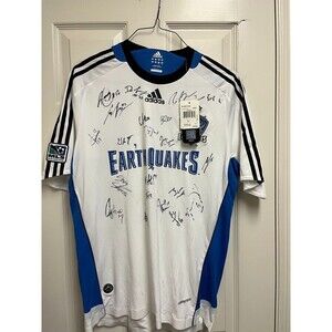 NWT 2008 Team Signed San Jose Earthquakes Formotion  Away Jersey  L Adidas